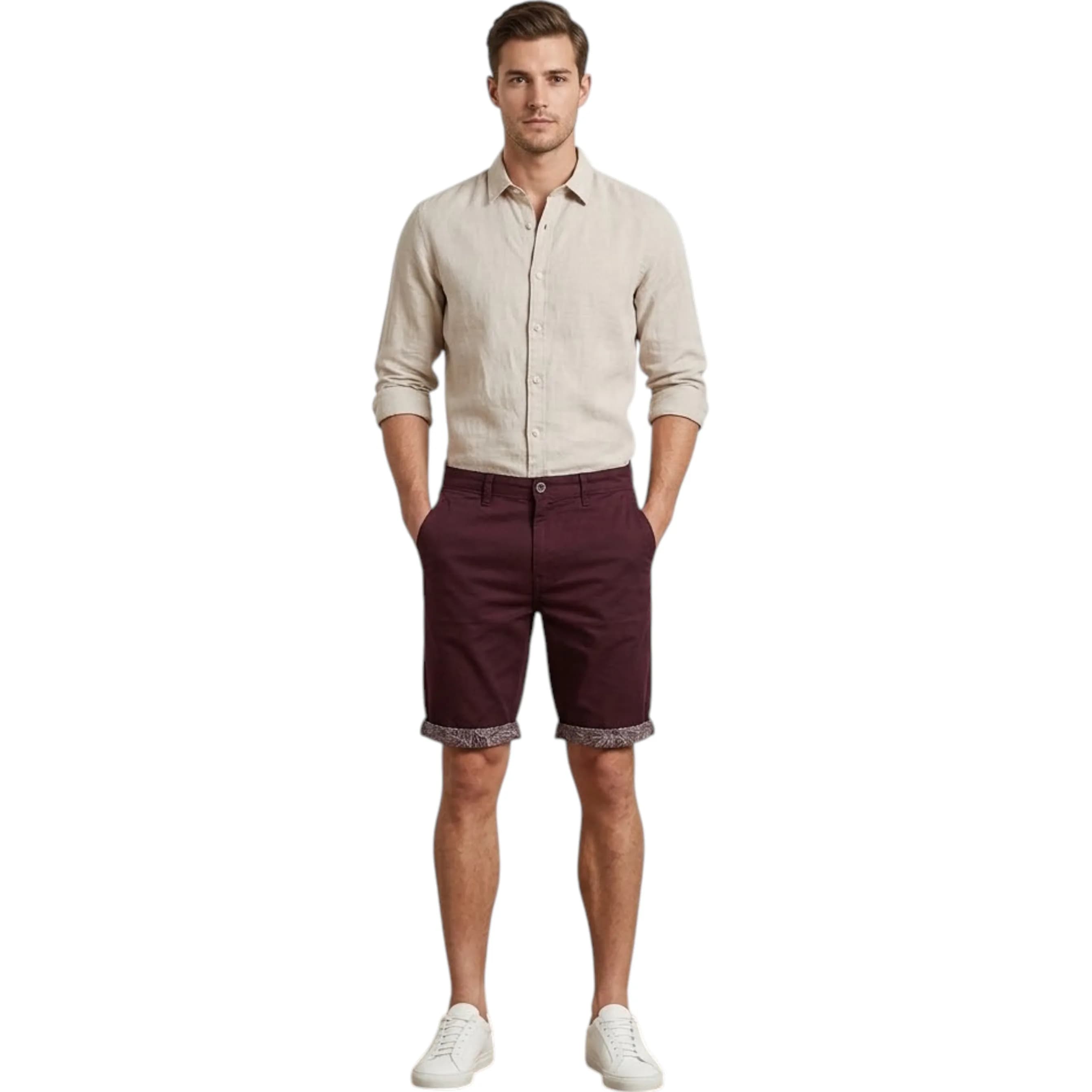 THREADBARE Mens Chino Shorts