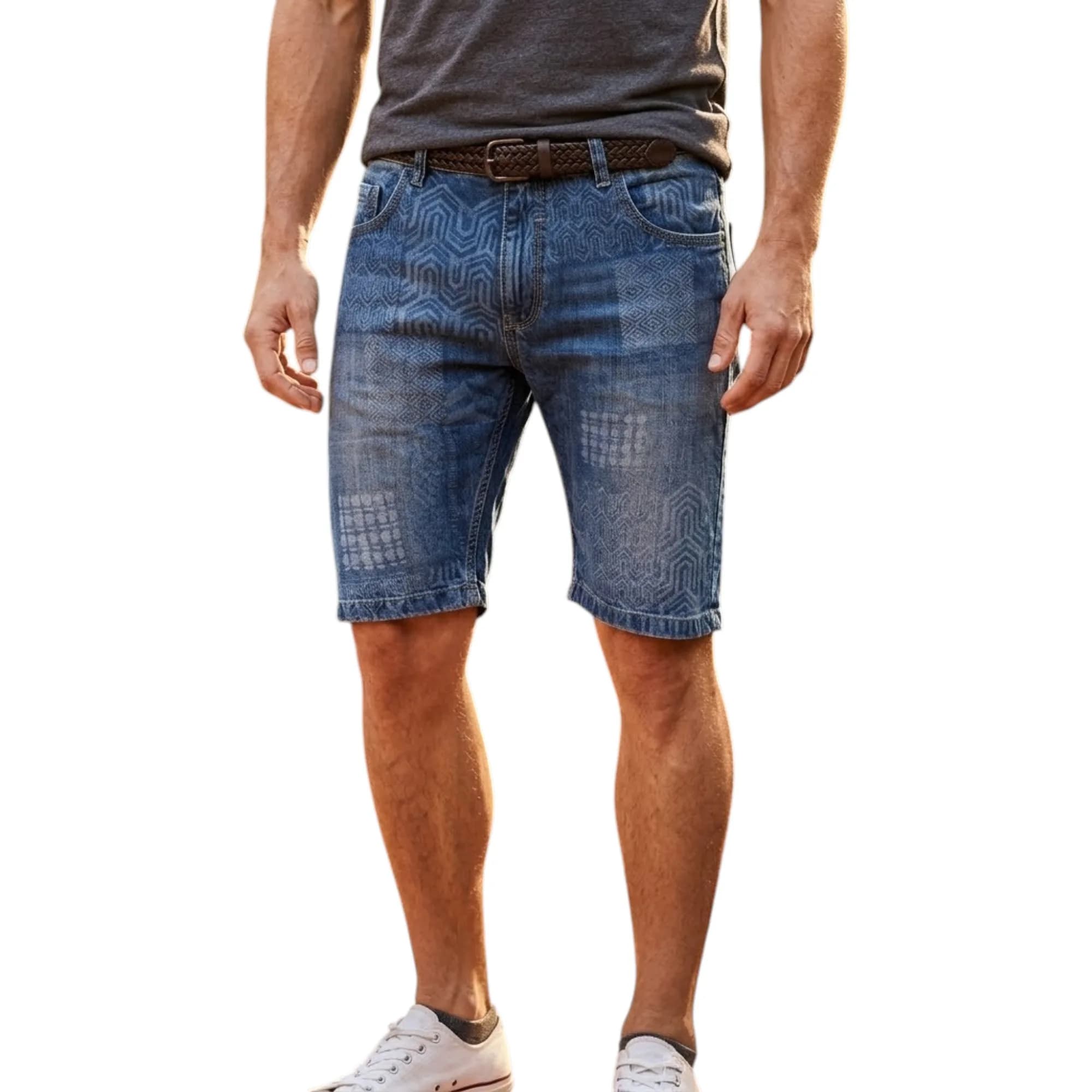 RUF & TUF Mens Casual Denim Shorts