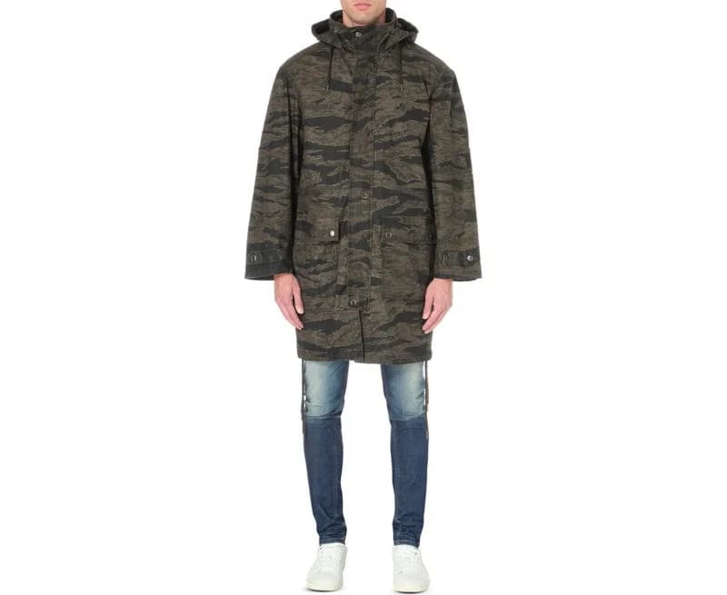 DIESEL J TIGER Mens Hoody Puffer Jacket Hoodie
