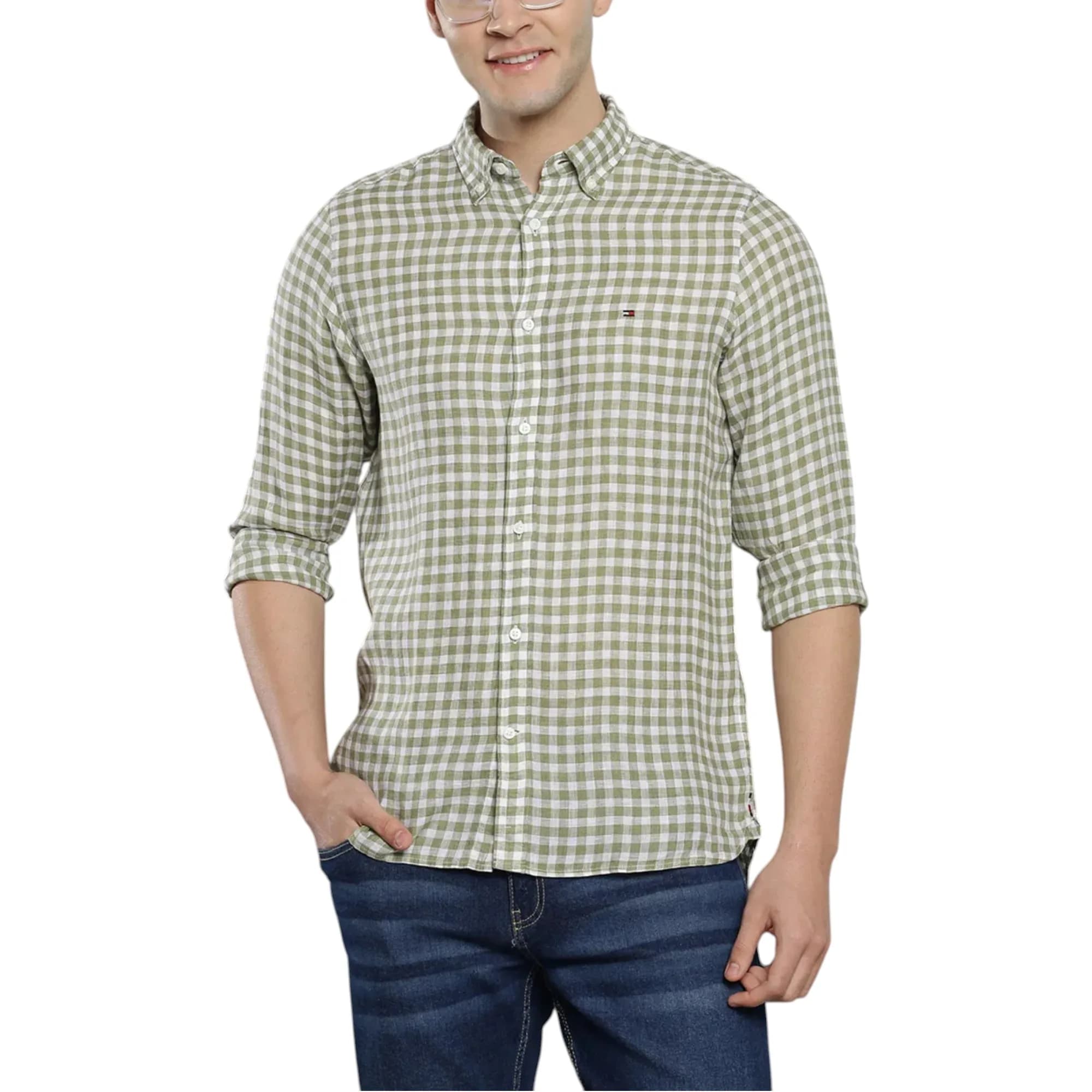 Tommy Hilfiger Oxford Shirts Gingham Checked Mens