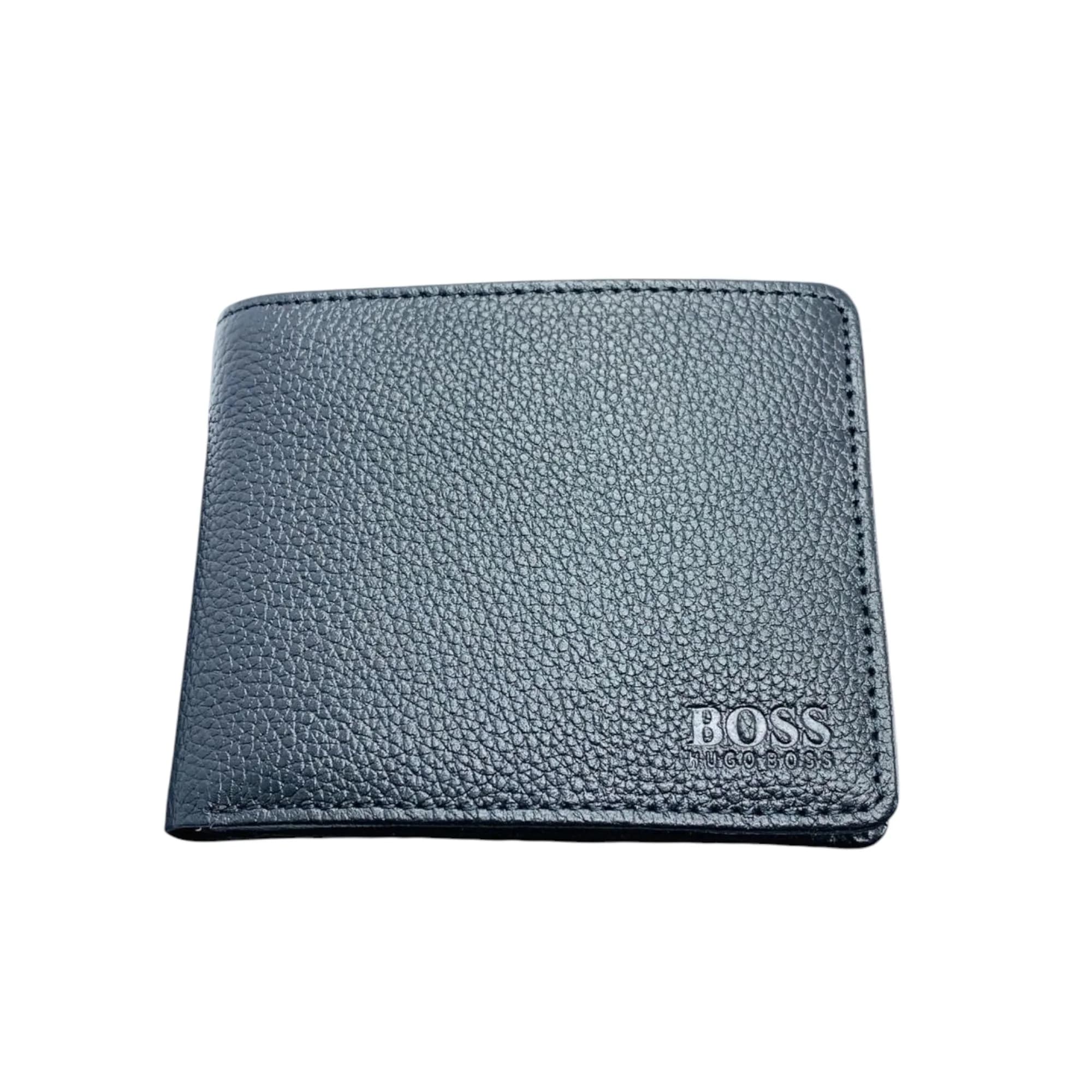 Hugo Boss Mens Wallet Genuine Leather Traveller 4 CC Coin Bilfold
