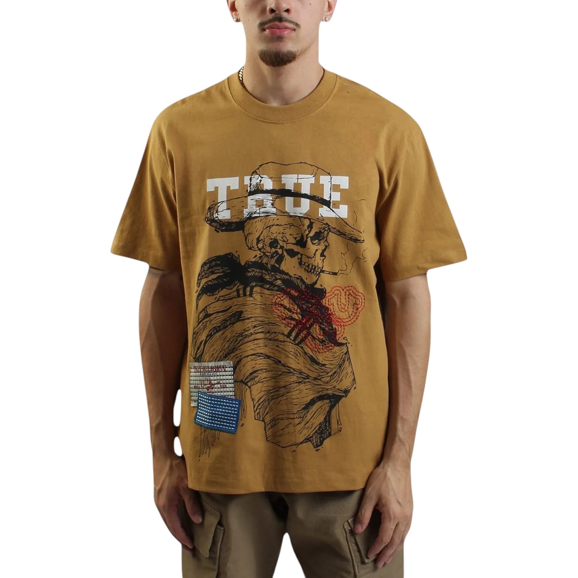 True Religion 108466 Mens Oversized T Shirts Yellowstone Drop Shoulder Soft