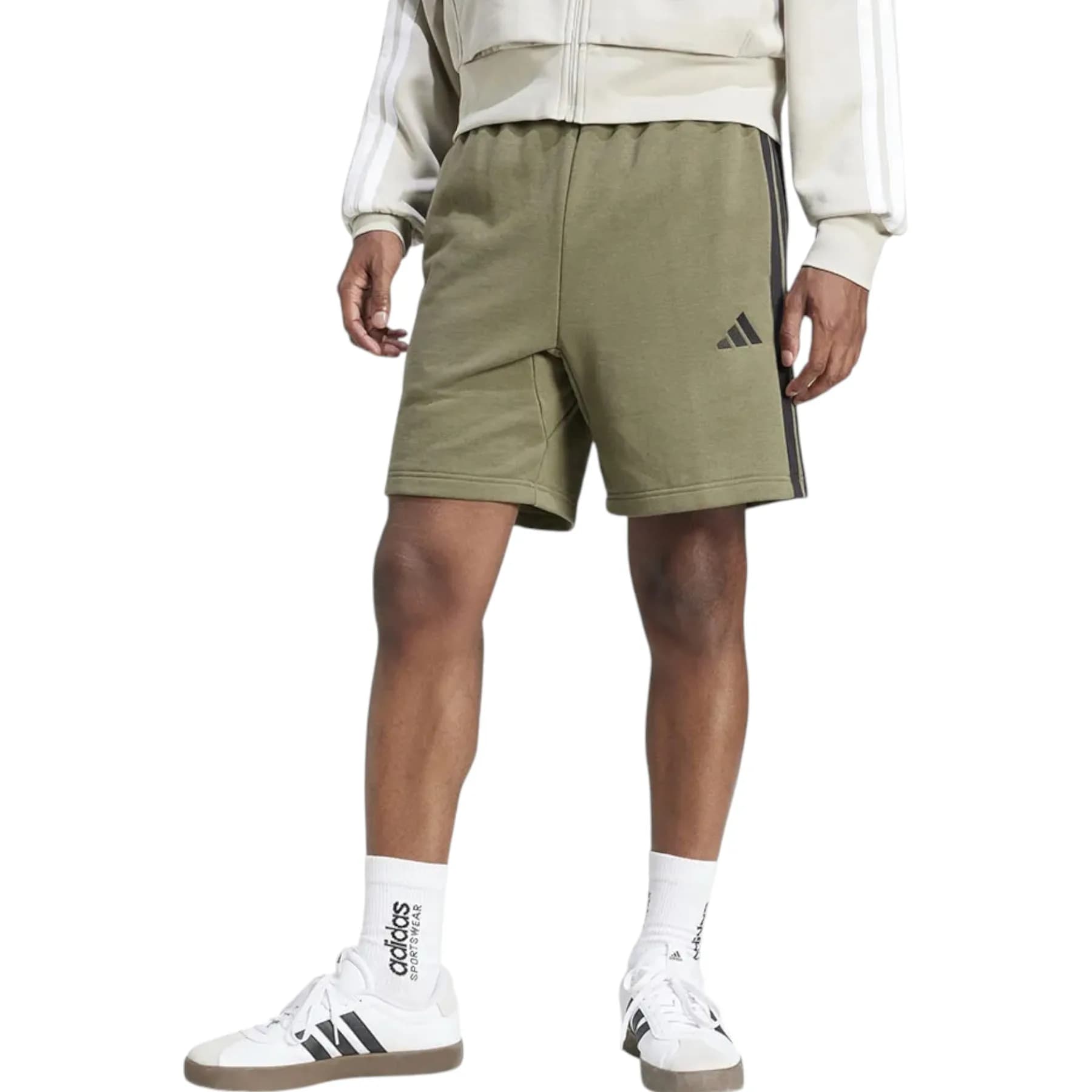 Adidas Essential 3 Stripes Mens French Terry Shorts
