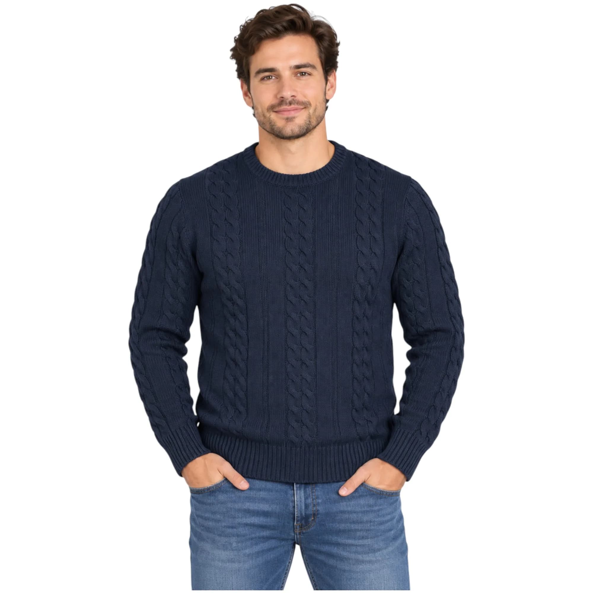 M&S Mens Cable Knit Sweatshirt Jumper