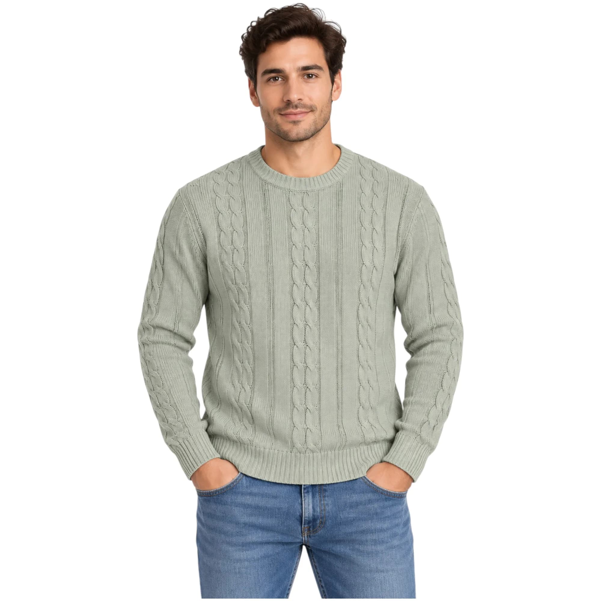 M&S Mens Cable Knit Sweatshirt Jumper