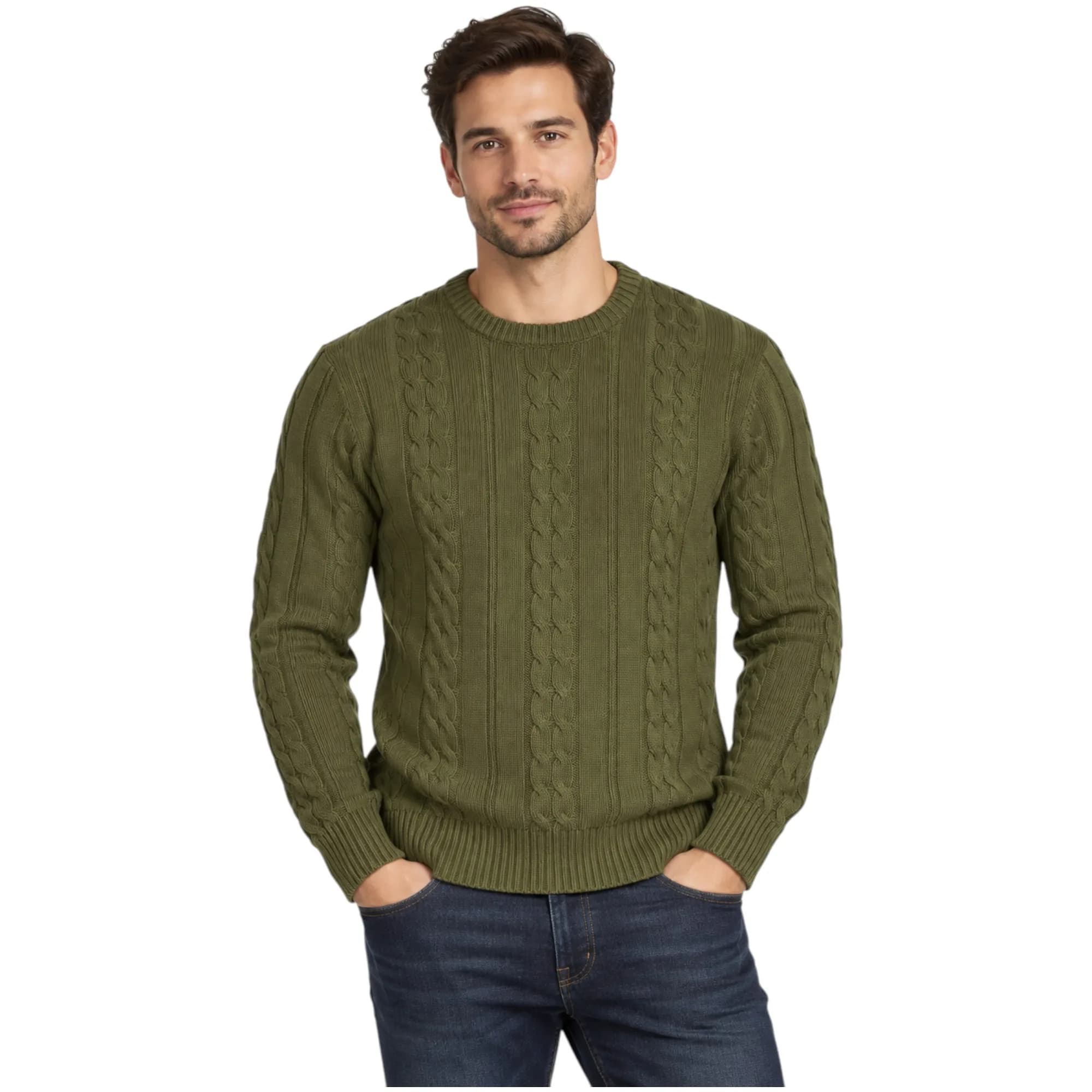M&S Mens Cable Knit Sweatshirt Jumper