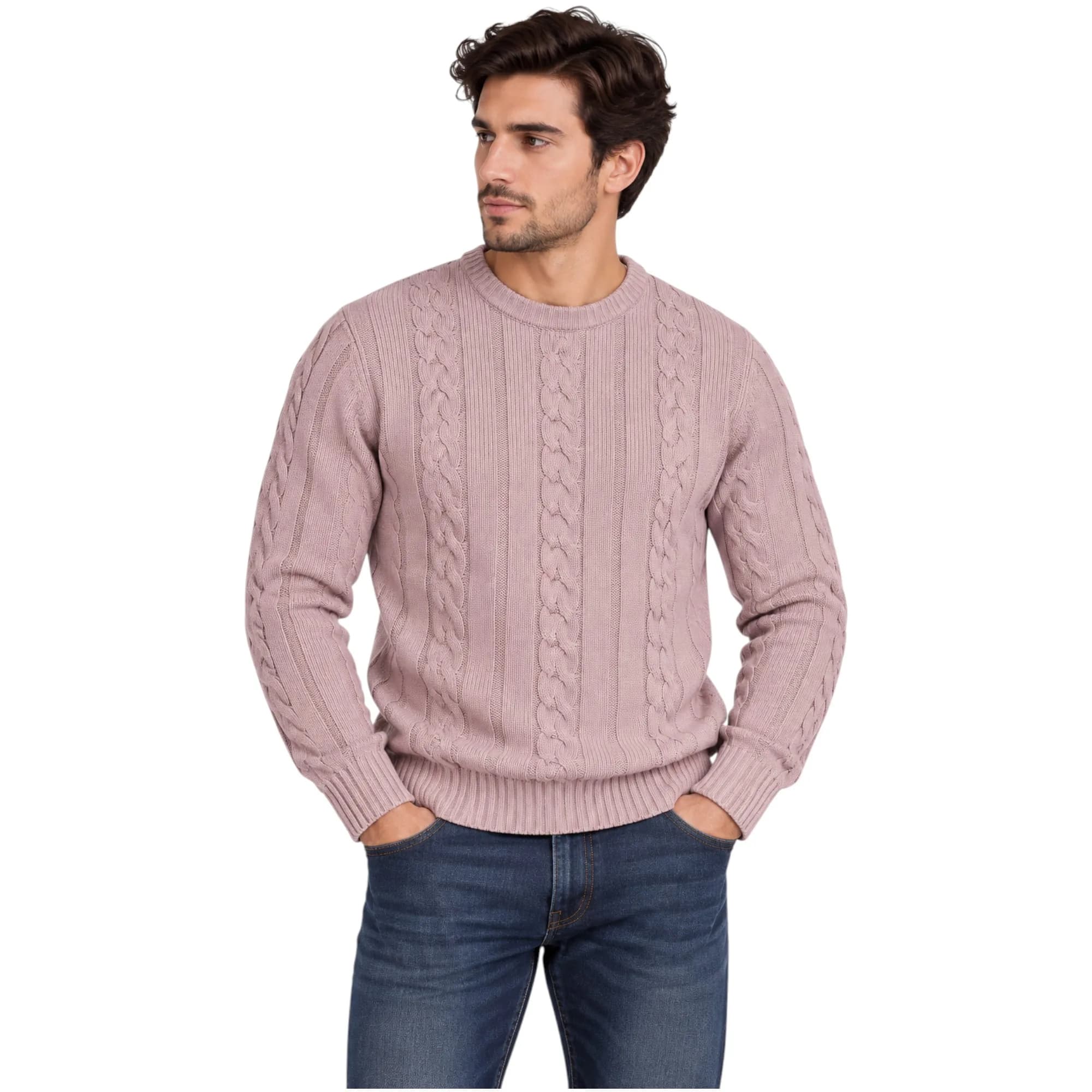 M&S Mens Cable Knit Sweatshirt Jumper