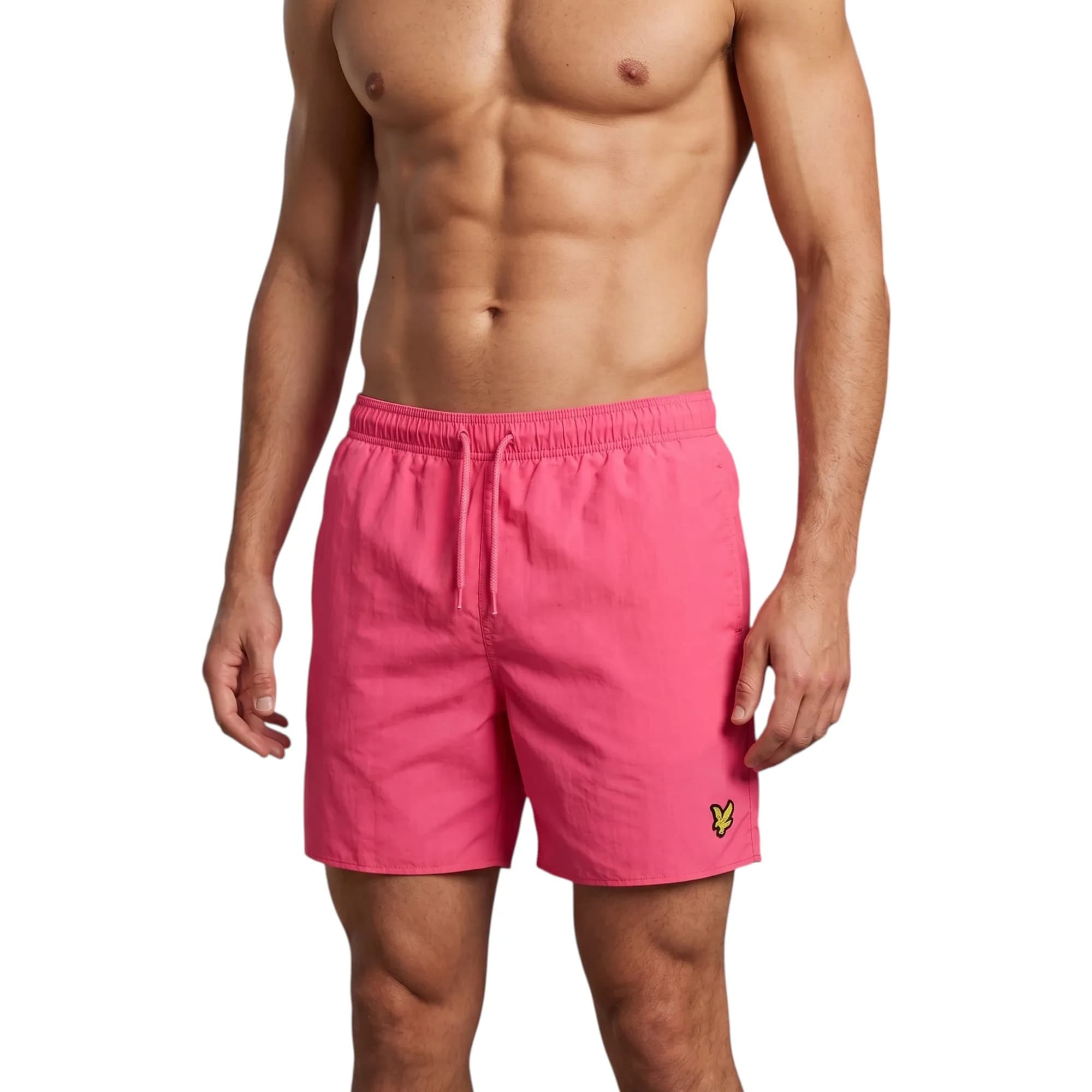 Lyle And Scott Mens Swim Shorts Rubberised Logo Casual Vintage Soft Half Pa