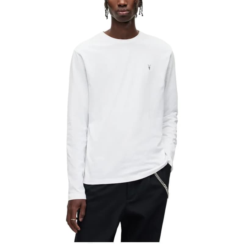 ALL SAINTS Mens T Shirts Crew Neck Long Sleeve Casual Top Skinny Fit Cotton