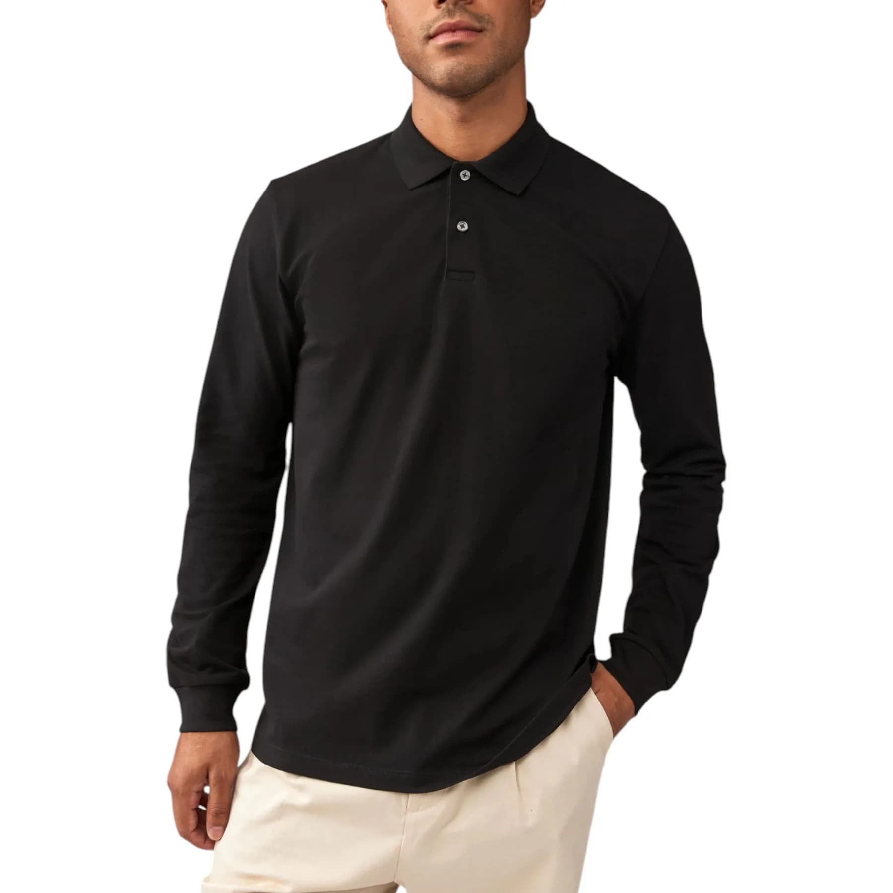C&A Mens Long Sleeve Polo Shirts