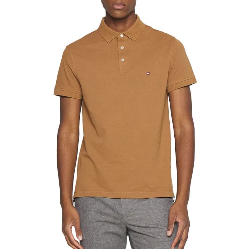 Featured product image of tommy-hilfiger-mens-polo-shirt-core-1985-slim-fit-beige