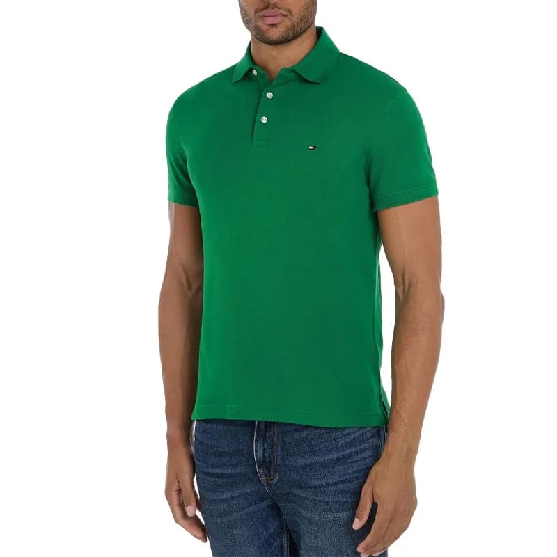Featured product image of tommy-hilfiger-mens-polo-shirt-core-1985-slim-fit-green