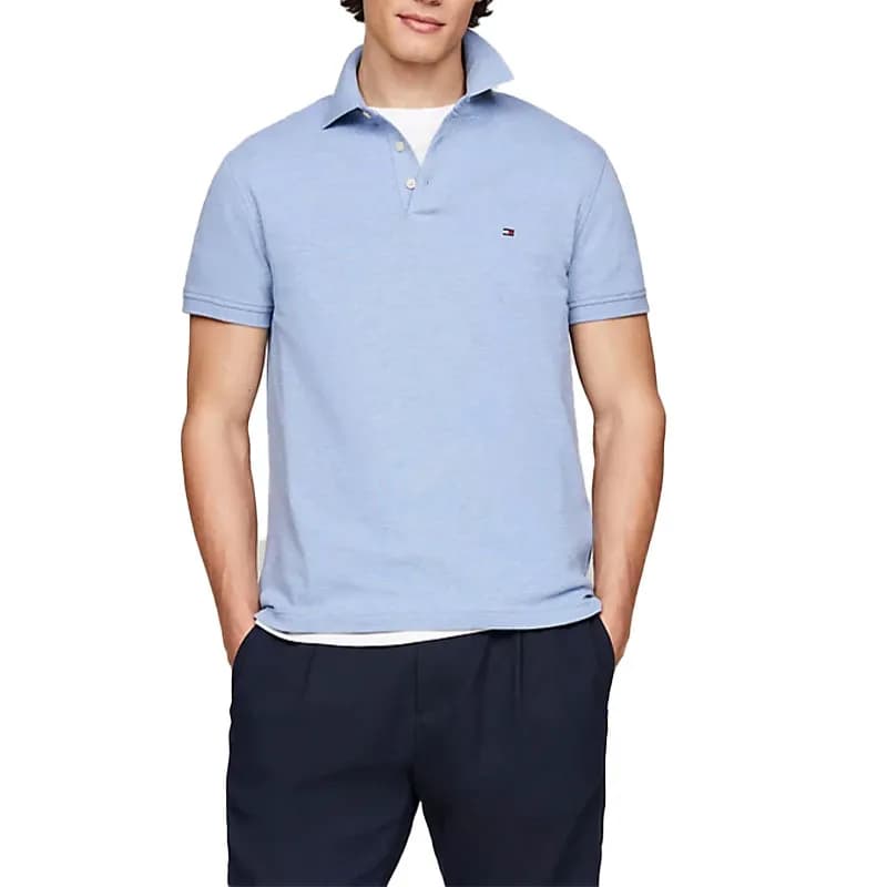 Featured product image of tommy-hilfiger-mens-polo-shirt-core-1985-slim-fit-light-blue