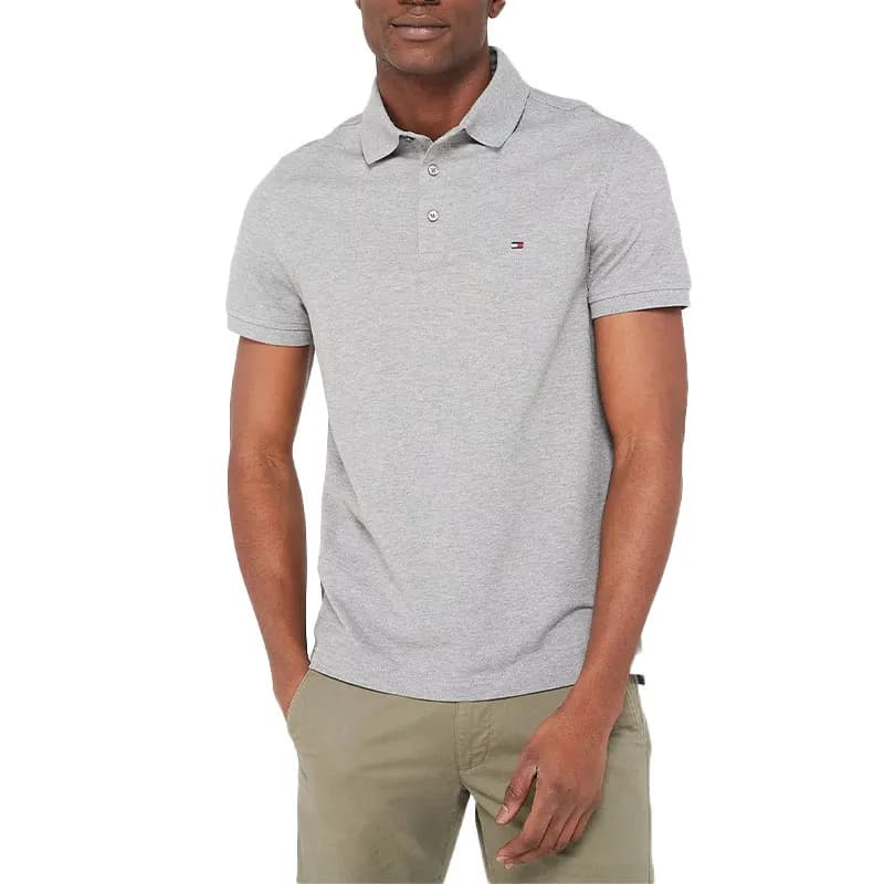 Featured product image of tommy-hilfiger-mens-polo-shirt-core-1985-slim-fit-light-grey