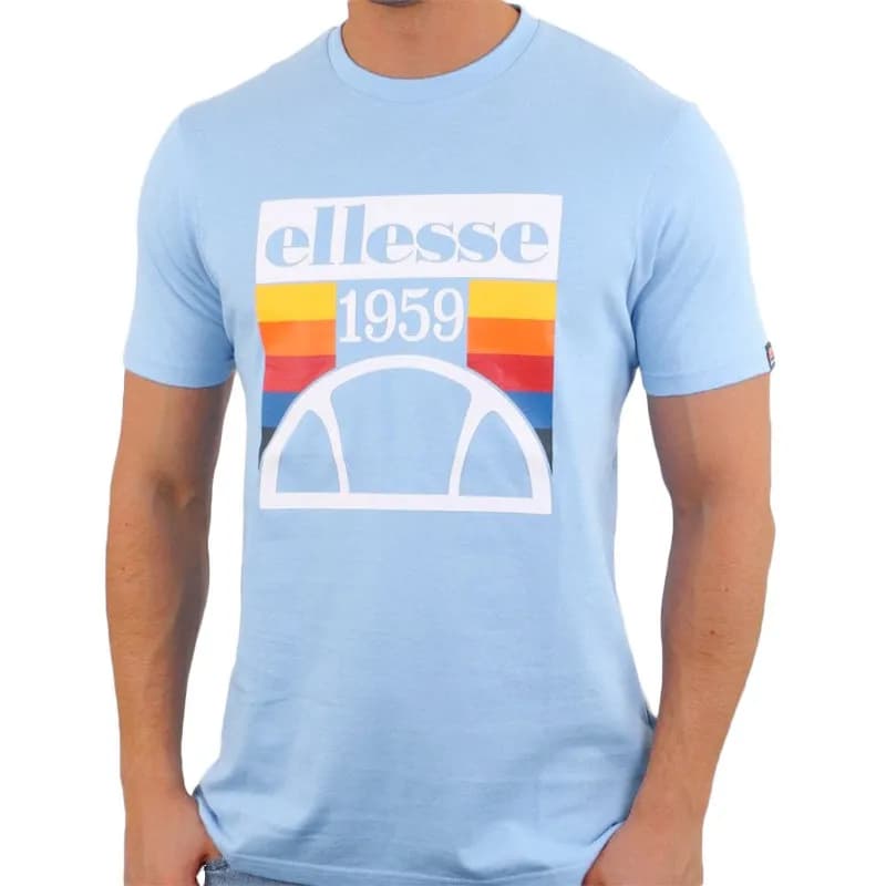 Featured product image of ellesse-mens-printed-t-shirts-crew-neck-short-sleeve-sky-blue-1959