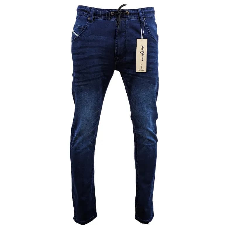 Featured product image of mens-denim-jeans-slim-fit-faded-casual-cotton-jogg-jeans-blue