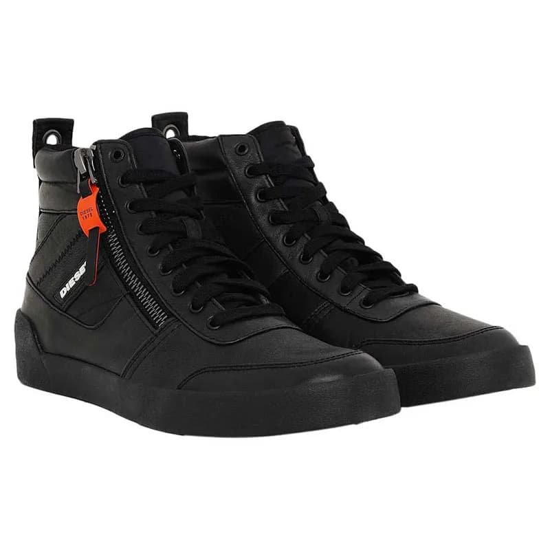 Featured product image of diesel-s-dvelows-mens-canvas-shoes-high-top-side-zipper-black