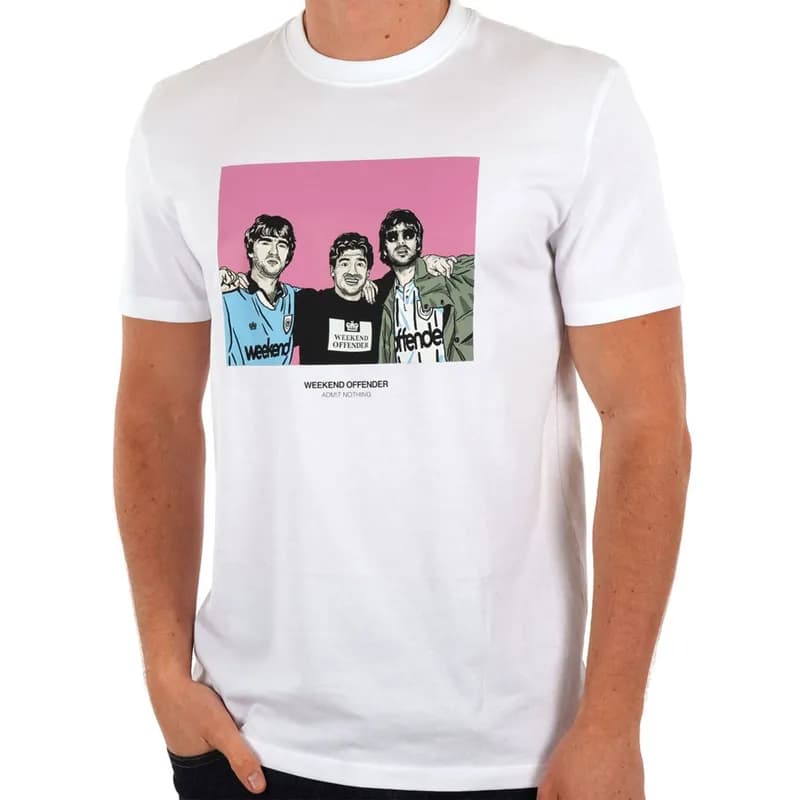 Featured product image of weekend-offender-mens-t-shirts-diego-graphic-crew-neck-tee-white