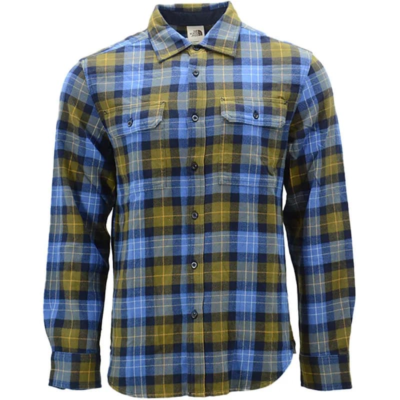 Featured product image of the-north-face-mens-check-shirts-cotton-long-sleeve-soft-flannel-bluebrown