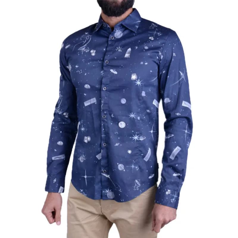 Featured product image of armani-big-dreams-6x6c24-mens-shirt-summer-printed-long-sleeve-outwear-shirt
