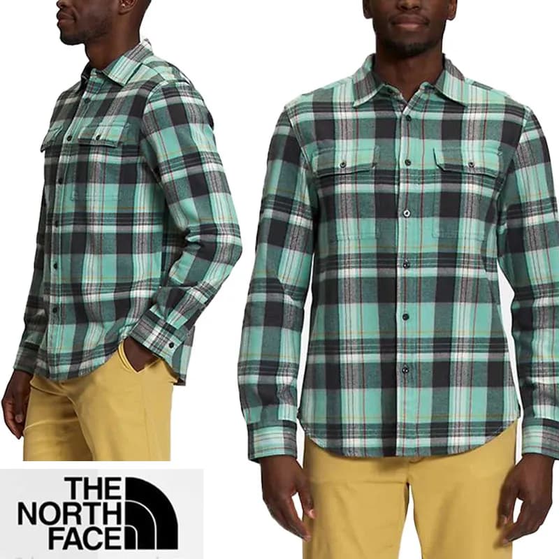 Featured product image of the-north-face-mens-check-shirts-cotton-long-sleeve-soft-sky-blue