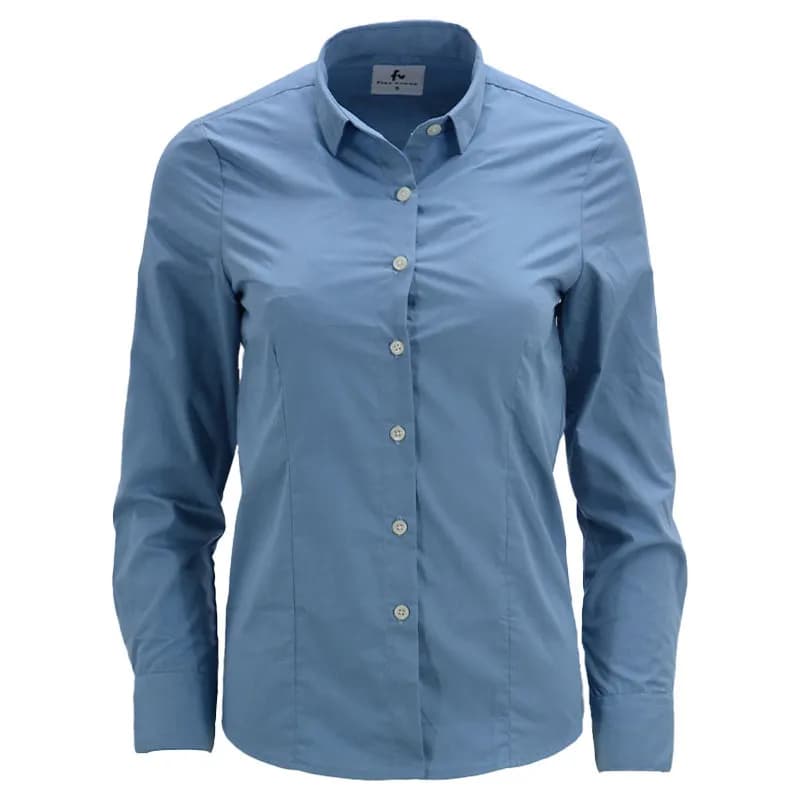 Featured product image of womens-work-shirts-long-sleeve-casual-office-plain-top-blue