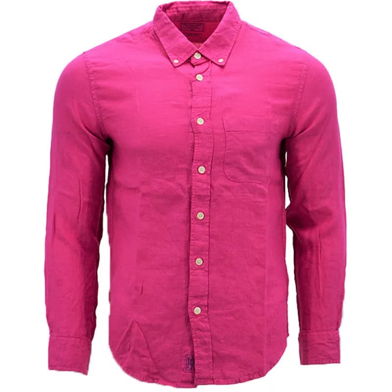 Featured product image of abercrombie-and-fitch-mens-shirt-summer-long-sleeve-soft-dark-pink