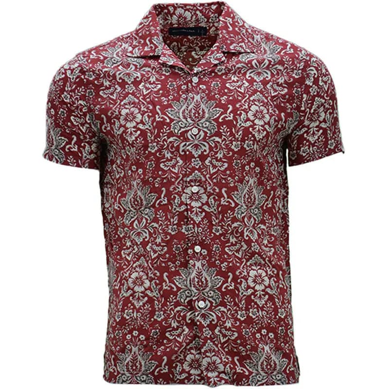 Featured product image of abercrombie-fitch-mens-shirt-summer-floral-short-sleeve-soft-casual-formal-top