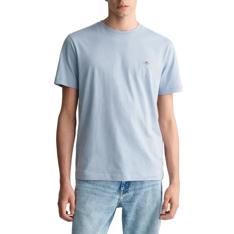 Featured product image of gant-mens-t-shirts-shield-logo-crew-neck-short-sleeve-tee-blue