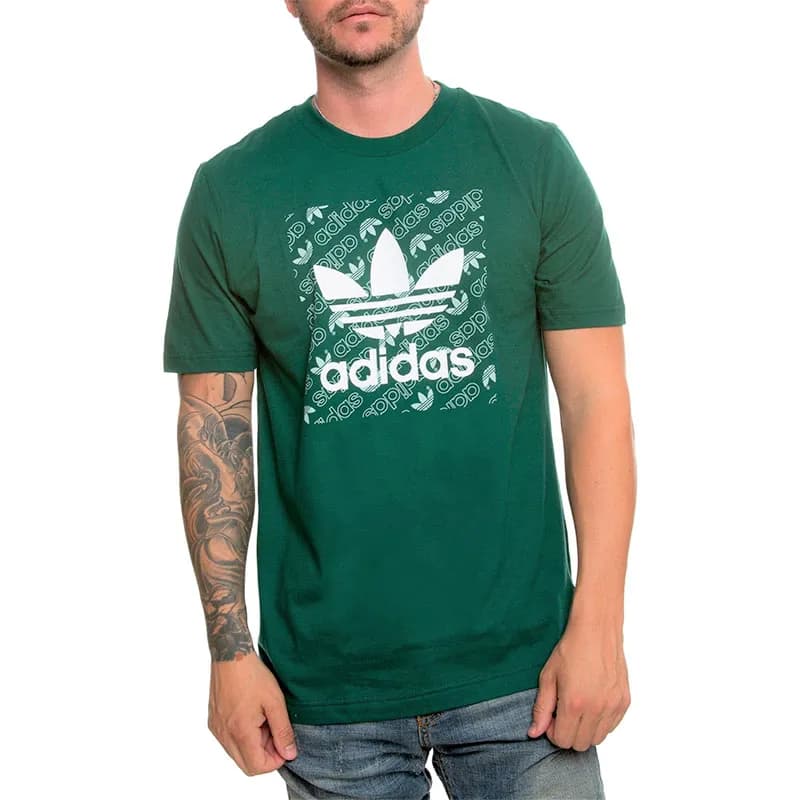 Featured product image of adidas-monogram-mens-t-shirts-summer-cotton-tee-green