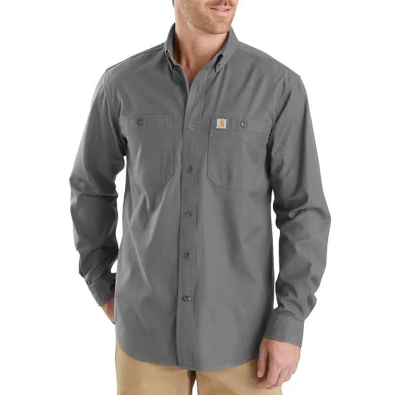 Featured product image of carhartt-tw3554-mens-shirts-long-sleeve-relaxed-fit-charcoal-grey