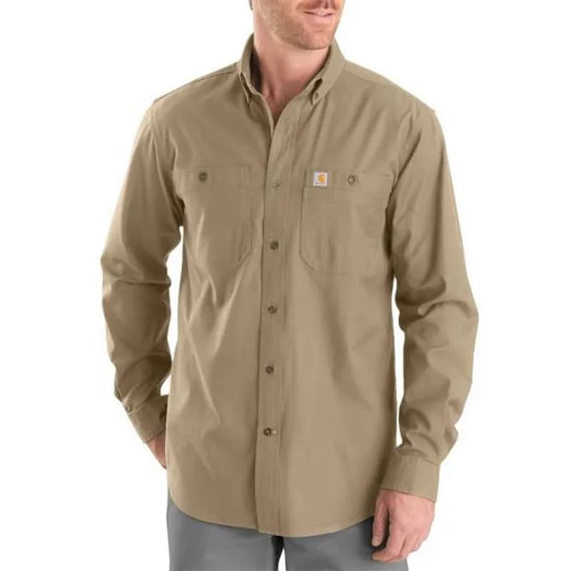 Featured product image of carhartt-tw3554-mens-shirts-long-sleeve-relaxed-fit-beige