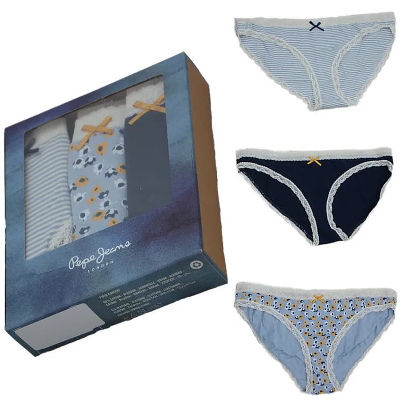 Featured product image of pepe-jeans-womens-bikini-briefs-3-pack-panties-knickers