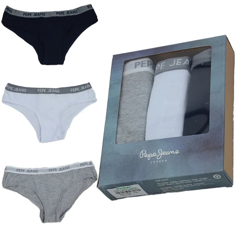 Featured product image of pepe-jeans-womens-bikini-brief-3-pack-stretch-panties-underwear