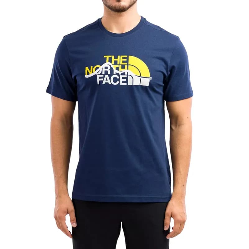 【THE NOTRH FACE】 HIGHLAND S/S R/TEE‐MIDNIGHT_NAVY The North Face Mens T Shirts Ss Mountain Line Tee Navy - Top
