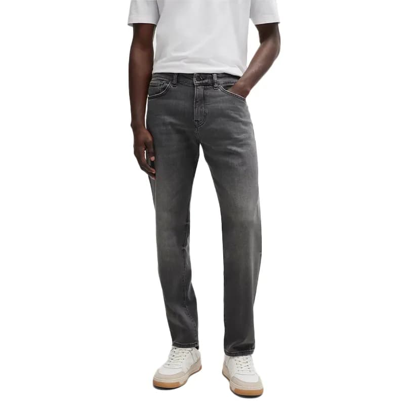 Featured product image of hugo-boss-mens-denim-jeans-regular-straight-fit-grey