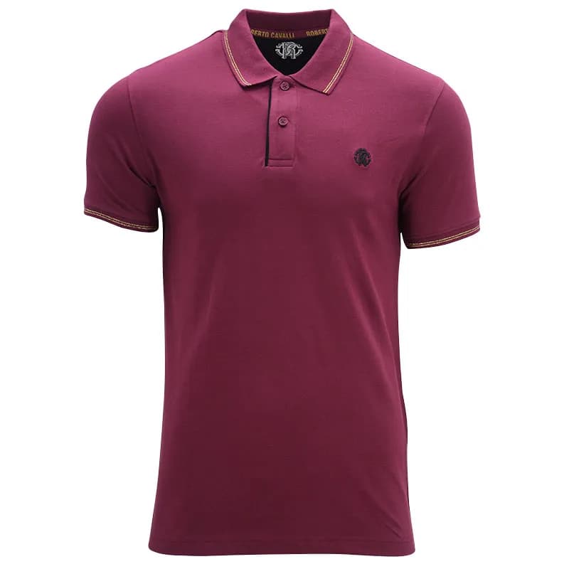 Featured product image of roberto-cavalli-mens-polo-shirts-short-sleeve-maroon