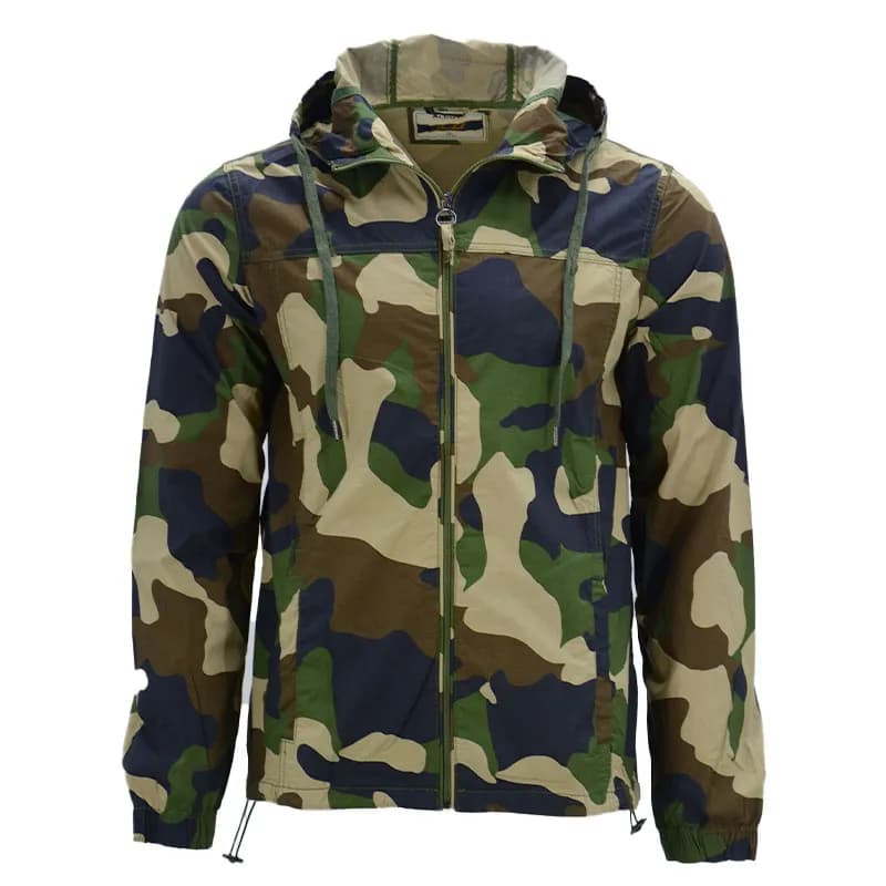 Featured product image of mens-showerproof-windbreaker-hooded-jacket-lightweight-camouflage