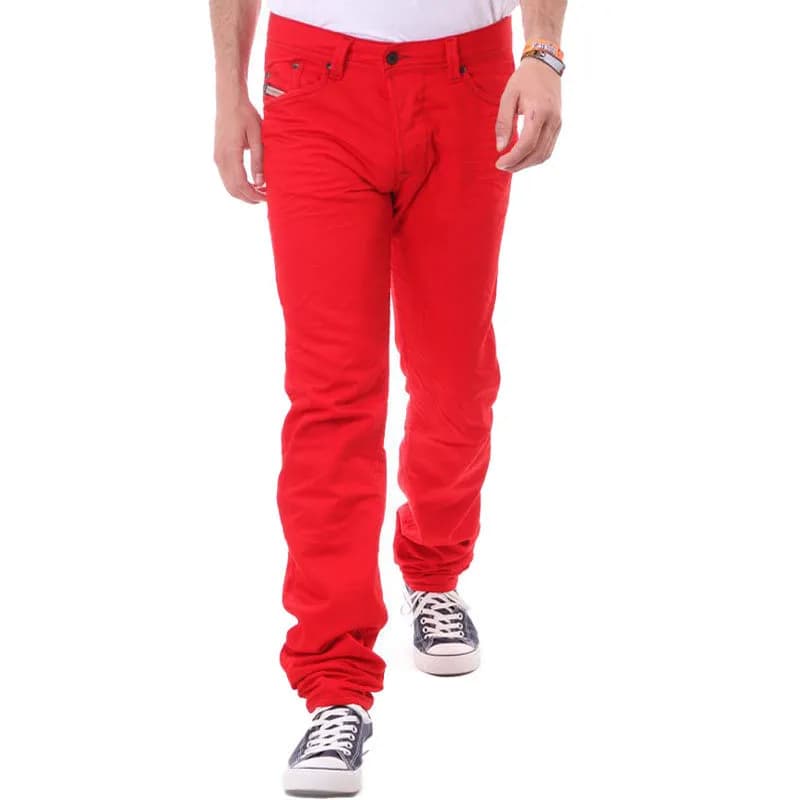 Featured product image of diesel-darron-008qu-mens-denim-jeans-regular-slim-fit-red