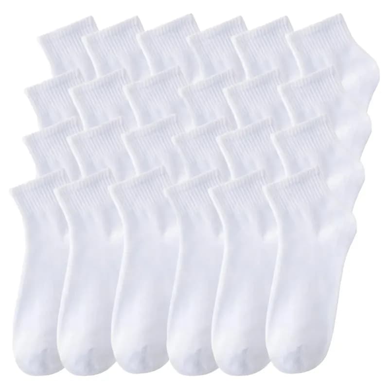 Featured product image of mens-ankle-socks-24-pack-stretch-cotton-low-cut-sports-socks-white