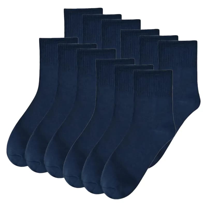 Featured product image of mens-ankle-socks-24-pack-stretch-cotton-low-cut-sports-socks-navy