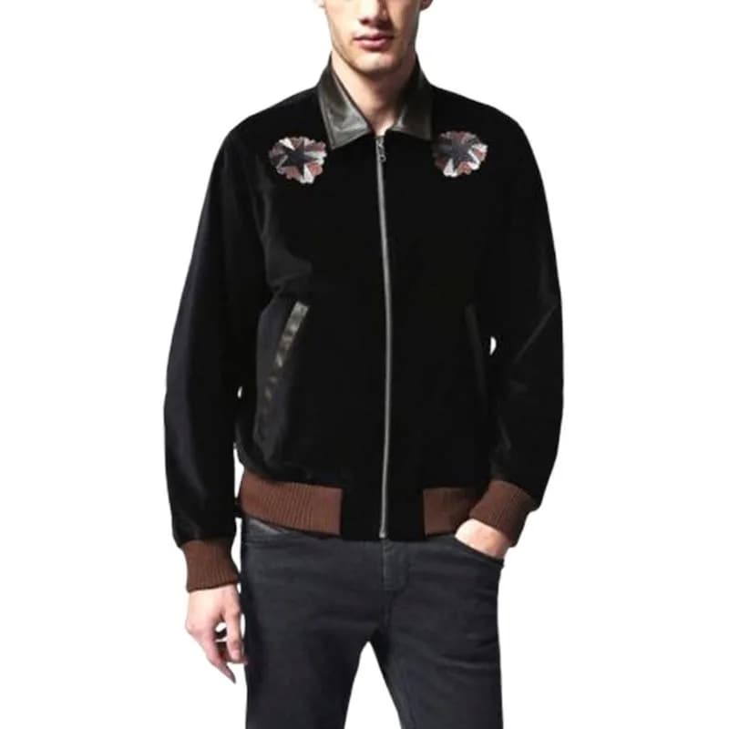 Featured product image of diesel-j-varadero-900-mens-bomber-jacket-velvet-cotton-winter-outwear-coat