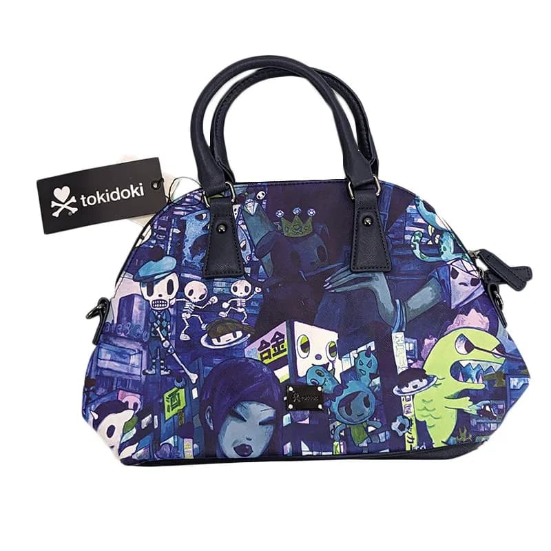 デイリー★[HYEKI]POTY BAG/ BLUE Blue Flower Handbag, Embellished with Detachable Flower