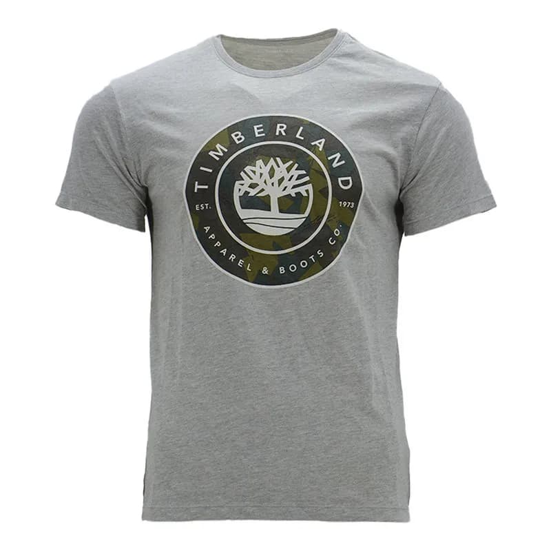 Featured product image of timberland-mens-printed-t-shirts-crew-neck-short-sleeve-grey