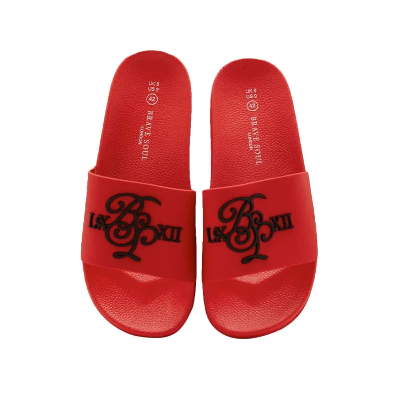 Featured product image of brave-soul-mens-beach-sandals-pool-summer-flip-flops-red