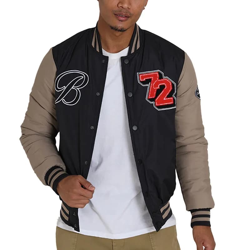 Featured product image of brave-soul-brody-mens-bomber-jackets-baseball-varsity-top-stone