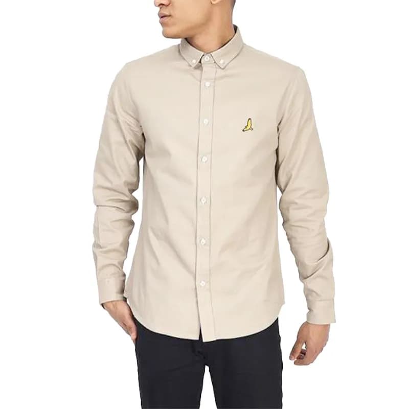 Featured product image of brave-soul-mens-cotton-twill-shirts-long-sleeve-party-formal-stone