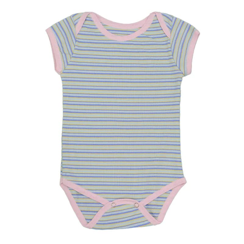 Featured product image of baby-bodysuits-3-6-months-boys-girls-romper-babygrow-2x-pack-yellow-stripe