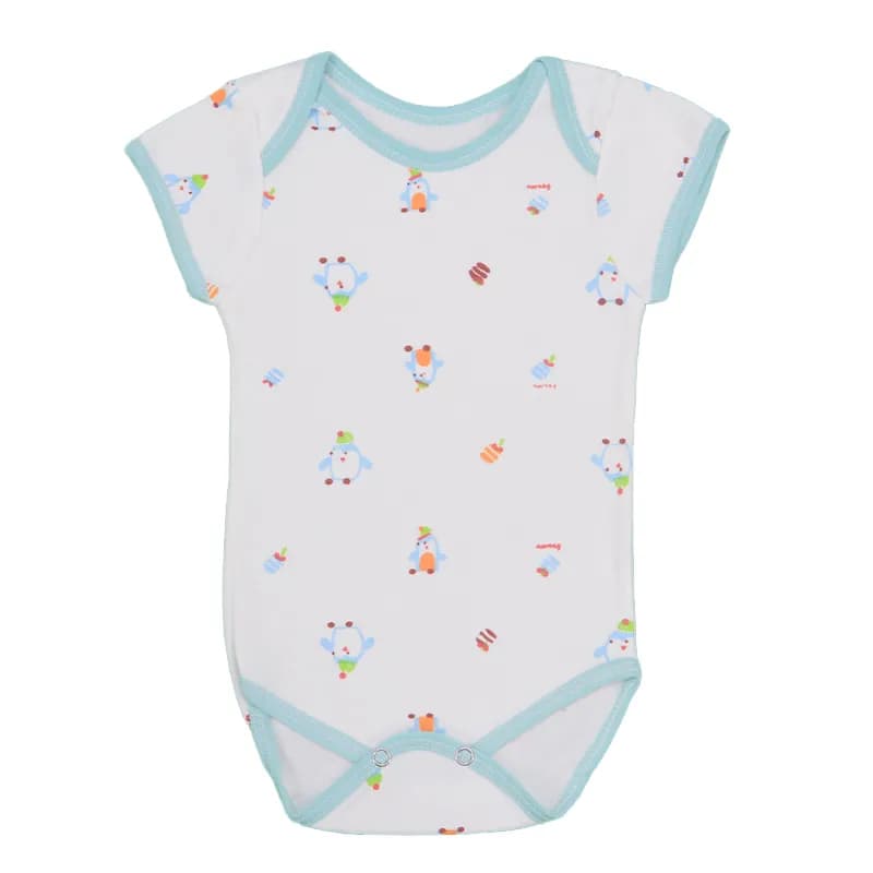 Featured product image of baby-bodysuits-3-6-months-boys-girls-romper-babygrow-2x-pack-penguin-print