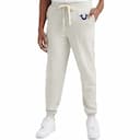 Featured image of true religion mens zip hoodie casual hooded cotton top off white 